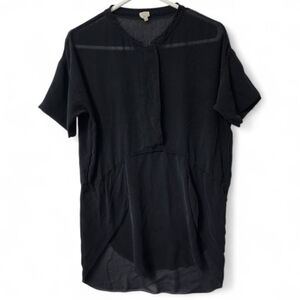 Aritzia Wilfred Sheer Silk Tunic Top Blouse